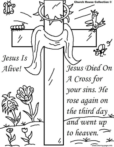 JESUS RESURRECTION COLORING PAGE