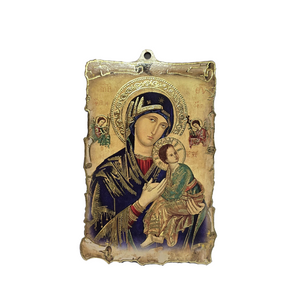 OUR MOTHER OF PERPETUAL HELP ICON - WOODEN PLAQUE