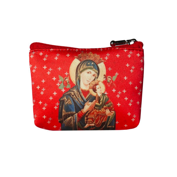ROSARY POUCHES WITH  HOLY PICTURES (MEDIUM)