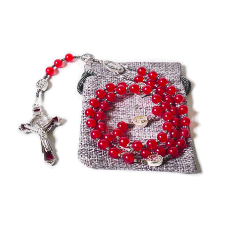 RED AGATE ROSARY