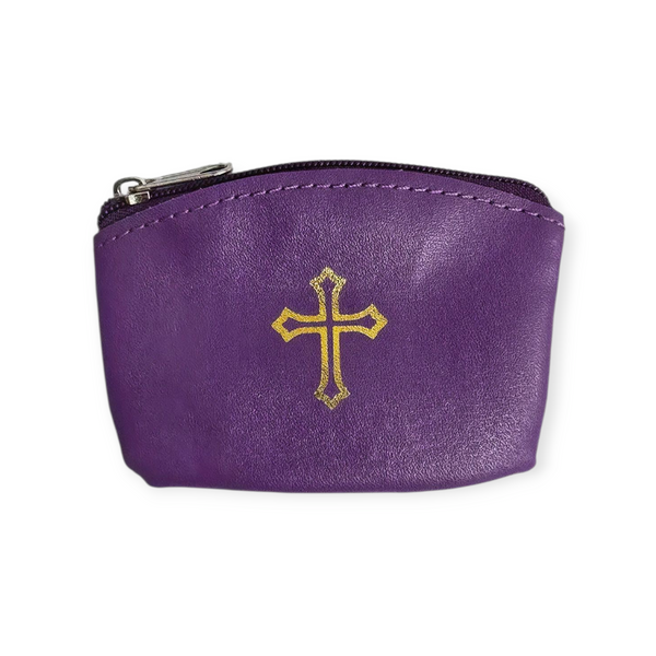 ROSARY POUCH (FAUX LEATHER) - ASSORTED COLORS
