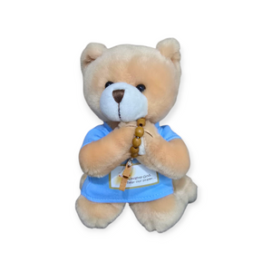 PRAYING BEAR WITH T-SHIRT PRINTED WITH PRAYER