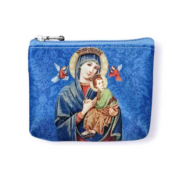ROSARY POUCHES WITH  HOLY PICTURES (MEDIUM)