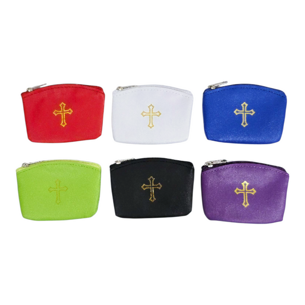 ROSARY POUCH (FAUX LEATHER) - ASSORTED COLORS