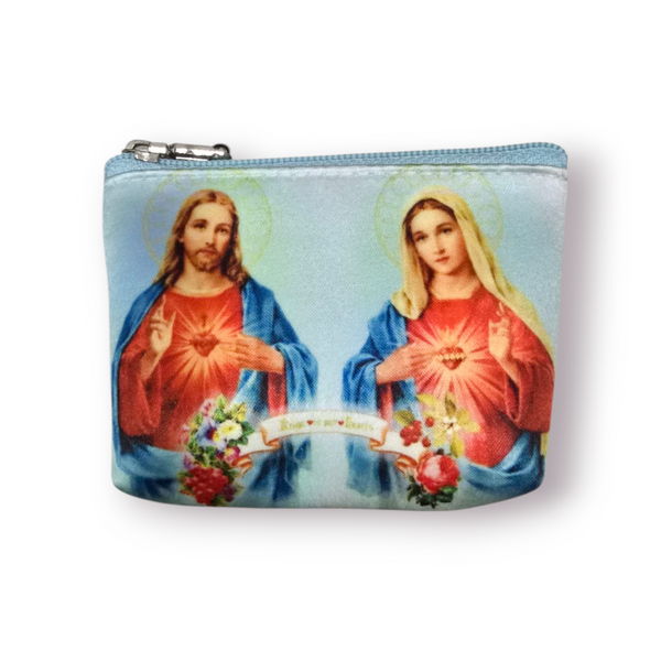 ROSARY POUCHES WITH HOLY PICTURES (SMALL)