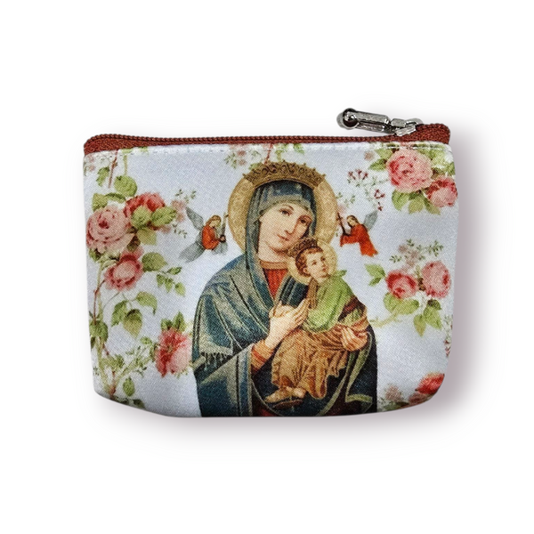 ROSARY POUCHES WITH  HOLY PICTURES (MEDIUM)
