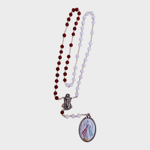 CARNELIAN & WHITE CHALK - DIVINE MERCY CHAPLET