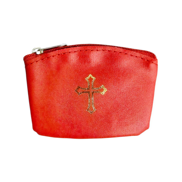 ROSARY POUCH (FAUX LEATHER) - ASSORTED COLORS
