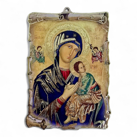 OUR MOTHER OF PERPETUAL HELP ICON - WOODEN PLAQUE