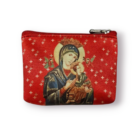 ROSARY POUCHES WITH  HOLY PICTURES (MEDIUM)