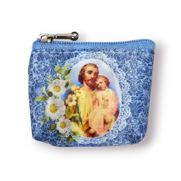 ROSARY POUCHES WITH HOLY PICTURES (SMALL)