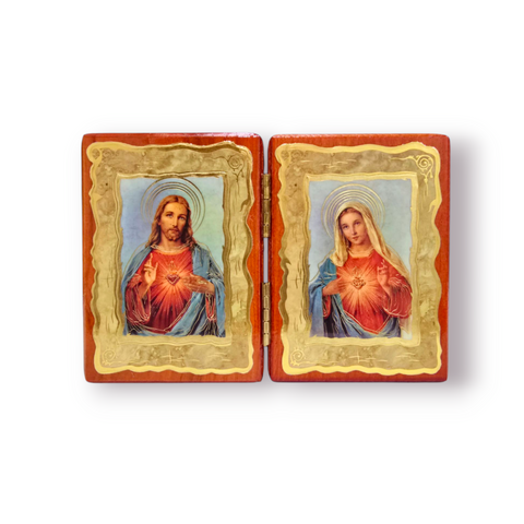 SACRED HEART-IMMACULATE HEART DIPTYCH