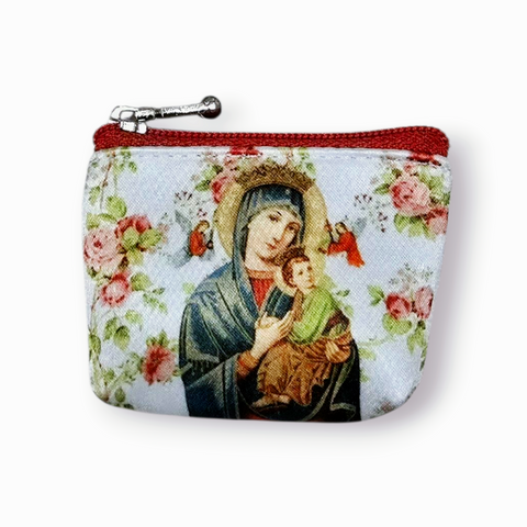 ROSARY POUCHES WITH HOLY PICTURES (SMALL)