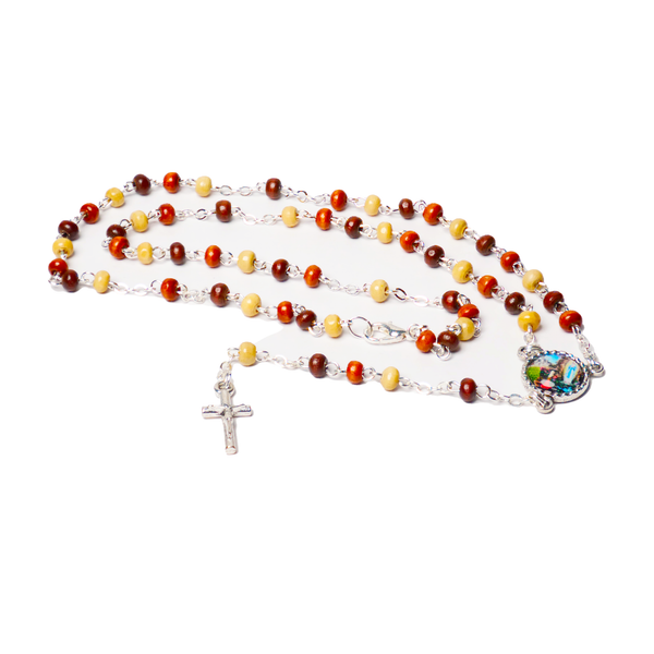 COLORED WOODEN BEADS (4mm) ROSARY