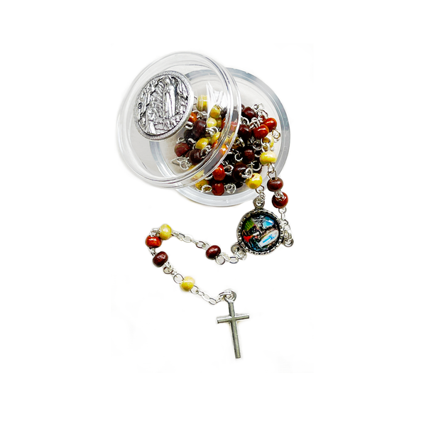 COLORED WOODEN BEADS (4mm) ROSARY