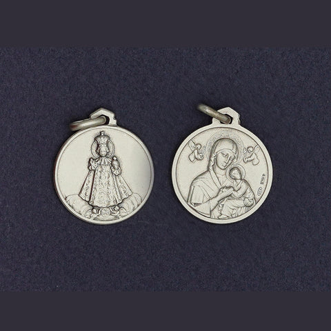 INFANT JESUS OF PRAGUE - OUR MOTHER OF PERPETUAL HELP PENDANT (DOUBLE-SIDED)