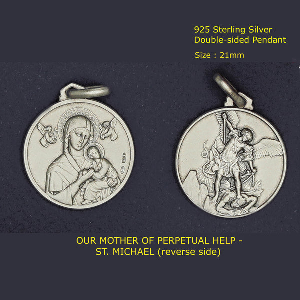 OUR MOTHER OF PERPETUAL HELP - ST. MICHAEL PENDANT (DOUBLE-SIDED)