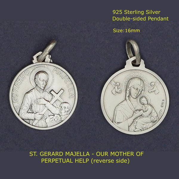 ST. GERARD MAJELLA - OUR MOTHER OF PERPETUAL HELP PENDANT (DOUBLE-SIDED)
