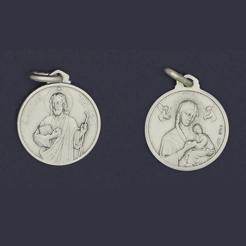 ST. JUDE  THADDEUS - OUR MOTHER OF PERPETUAL HELP PENDANT (DOUBLE-SIDED)