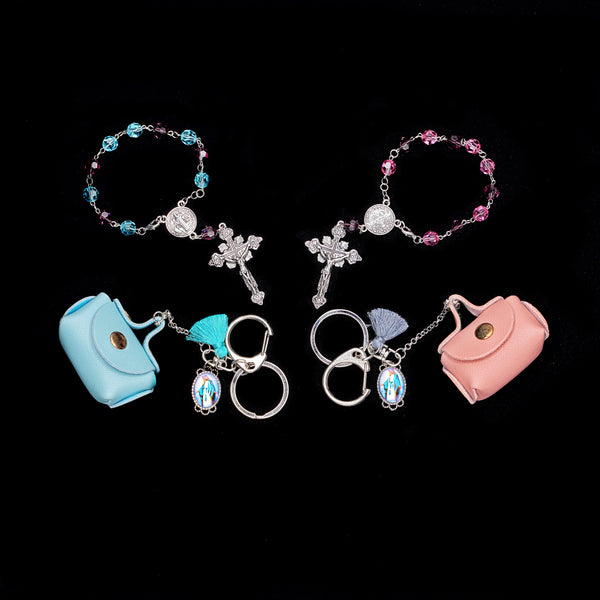 rosary with bag charm