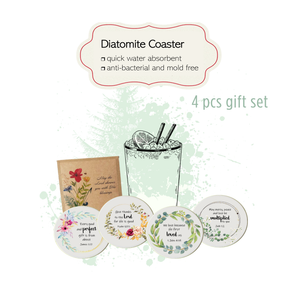 DIATOMITE COASTERS 4PC GIFT SET