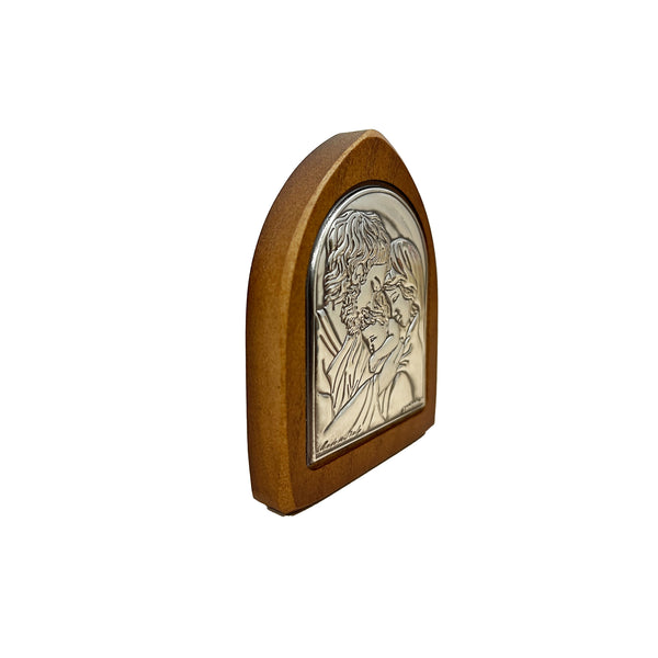 HOLY FAMILY ARCH SILVER PLAQUE