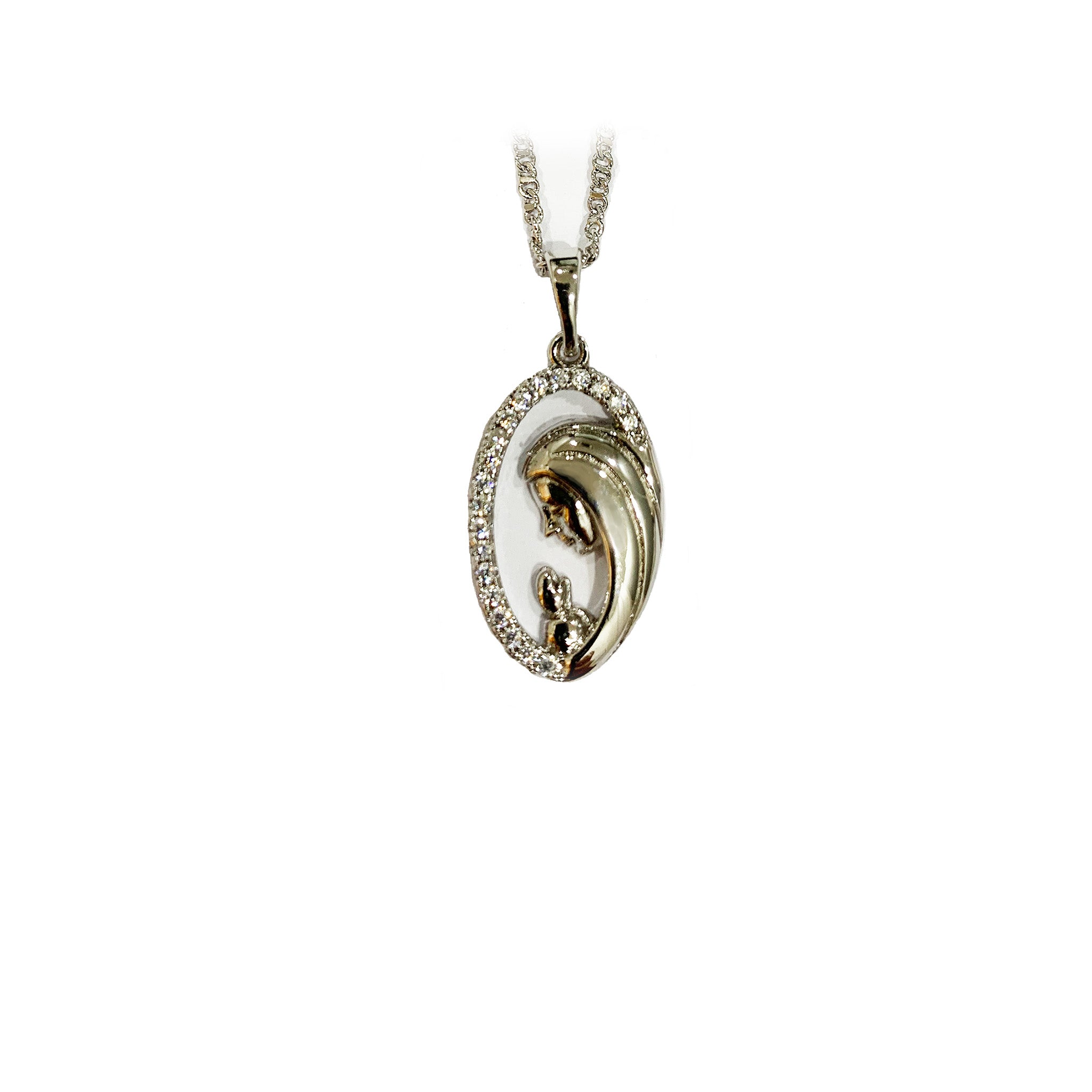 PRAYING LADY PENDANT NECKLACE (SILVER-PLATED)