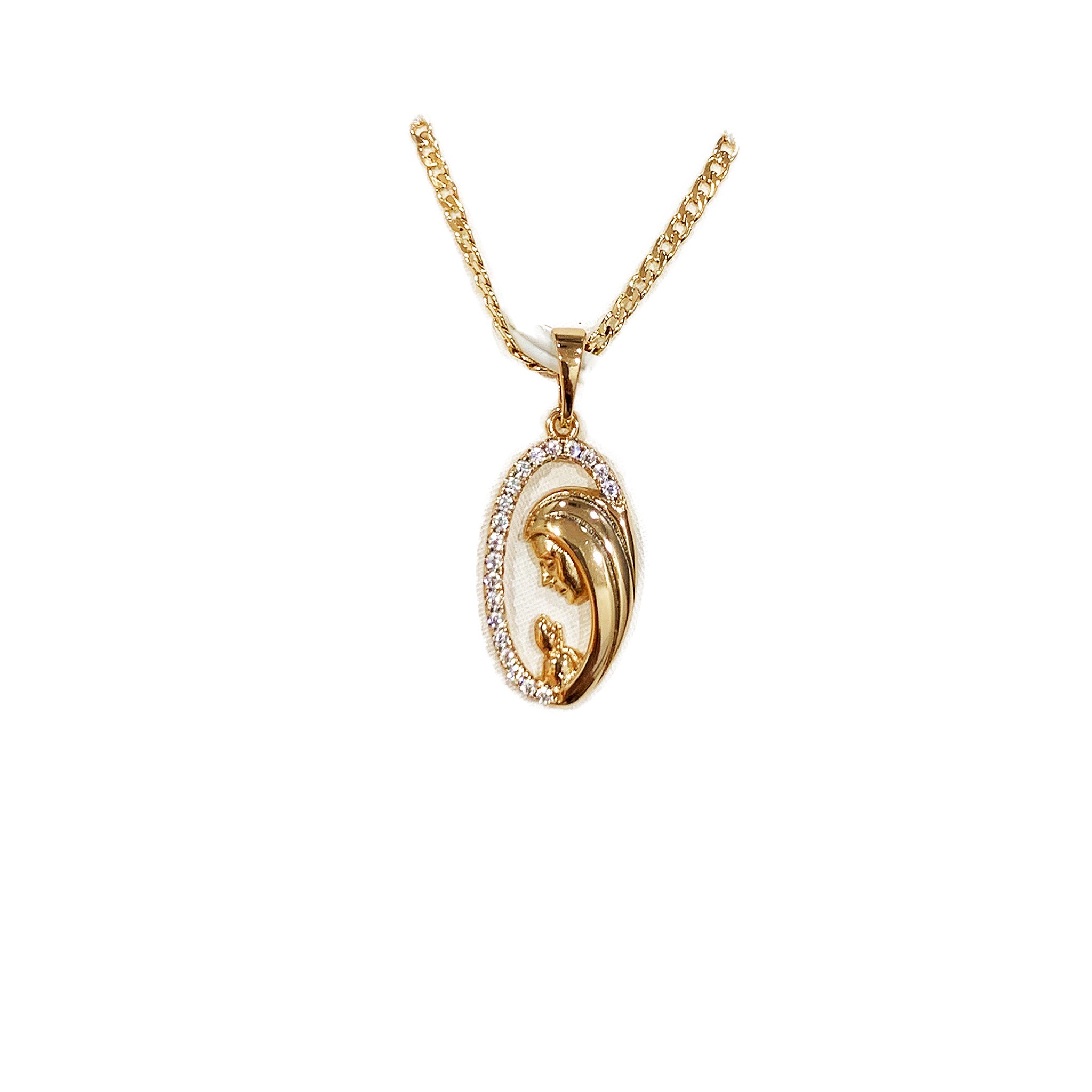 PRAYING LADY PENDANT NECKLACE (GOLD-PLATED)