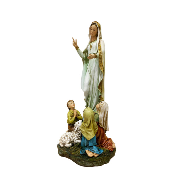 OUR LADY OF FATIMA WITH 3 CHILDREN STATUE INFANT OF PRAGUE STATUE WITH DRAWERS joseph studio renaissance collection