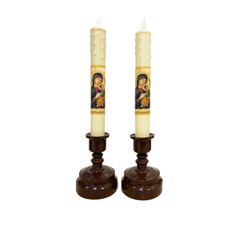 OUR MOTHER OF PERPETUAL SUCCOUR FLAMELESS LED CANDLE
