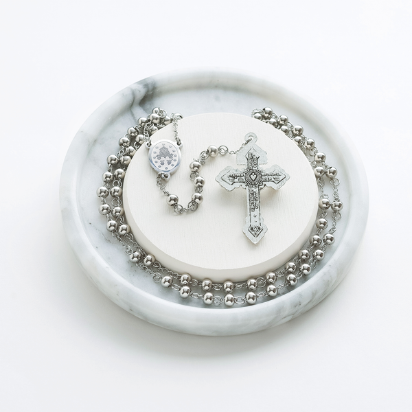 STAINLESS STEEL PARDON CRUCIFIX ROSARY