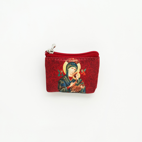 ROSARY POUCHES WITH HOLY PICTURES (SMALL)