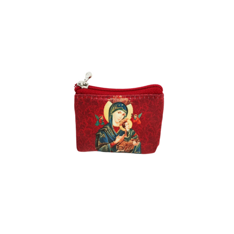 ROSARY POUCHES WITH HOLY PICTURES (SMALL)