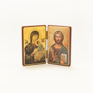 OUR MOTHER OF PERPETUAL HELP ICON AND JESUS THE TEACHER PLAQUE