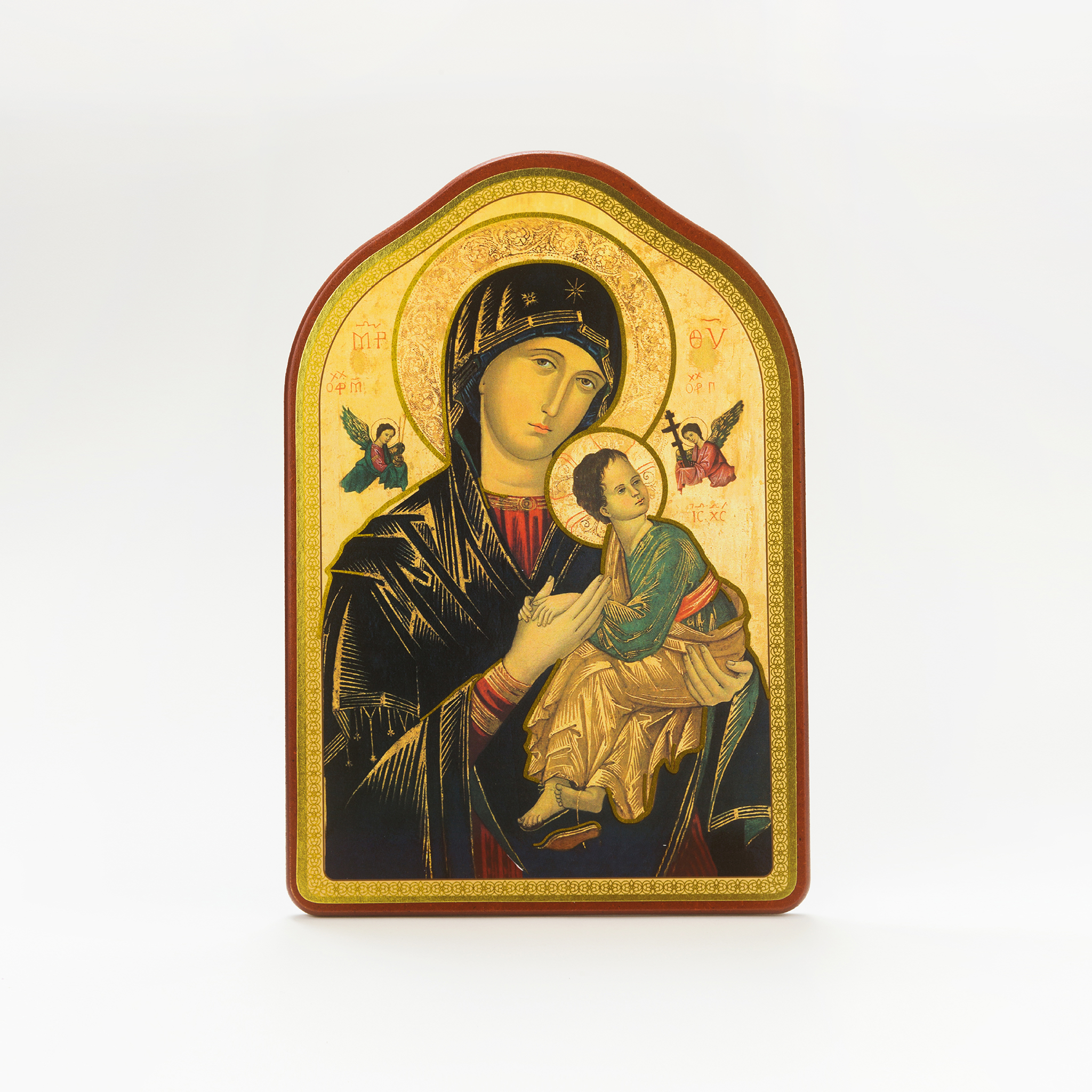 OUR MOTHER OF PERPETUAL HELP ICON WITH ARCH TOP