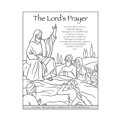 LORD'S PRAYER COLORING PAGE