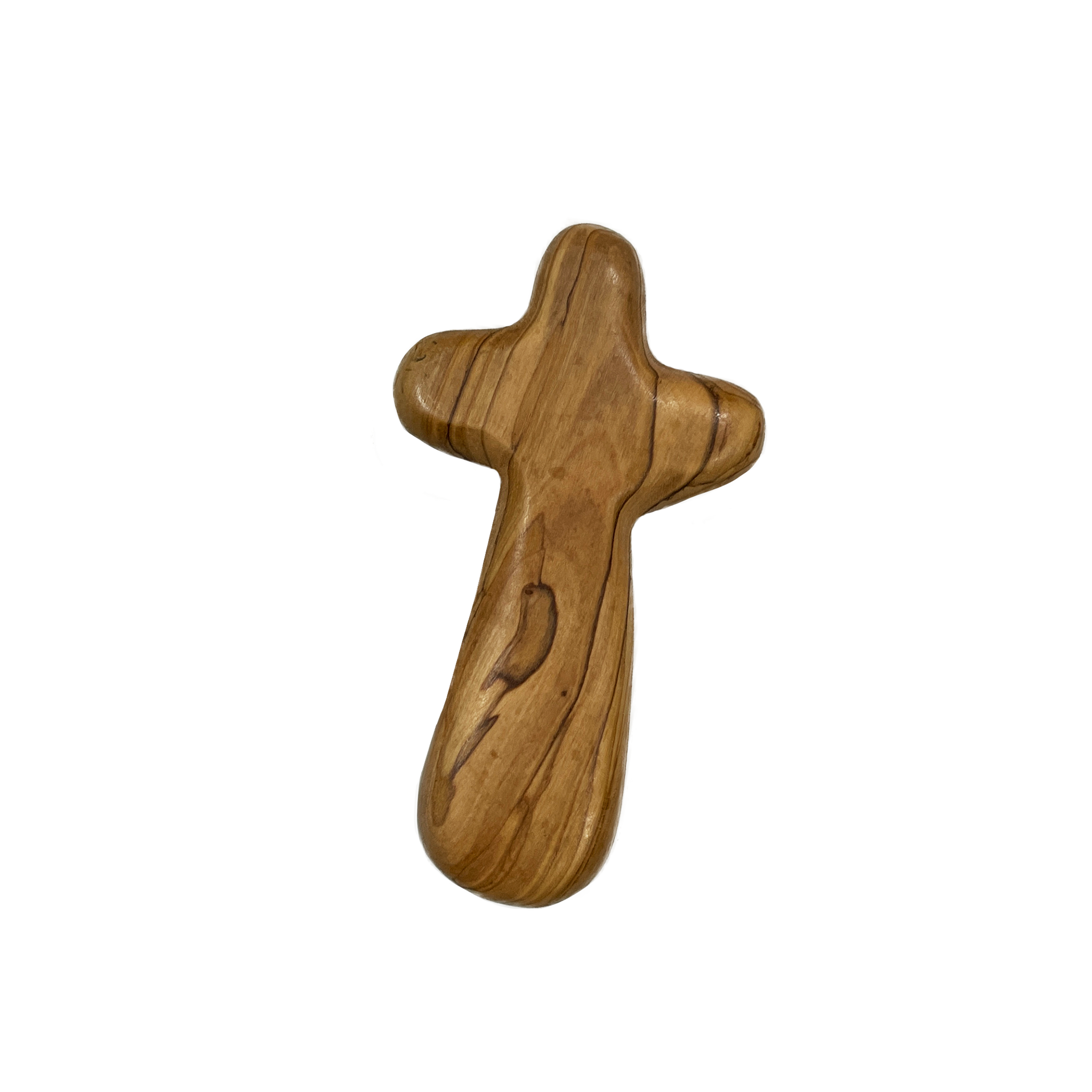 OLIVE WOOD PALM HOLDING CROSS FROM THE HOLY LAND