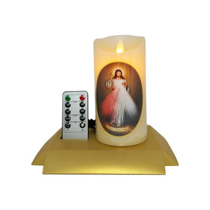 DIVINE MERCY LED CANDLE (USB) w/remote control