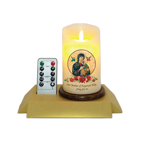 OUR MOTHER OF PERPETUAL HELP LED CANDLE
