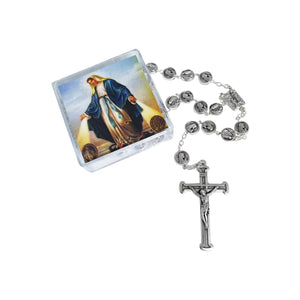 OUR LADY OF LOURDES METAL ROSARY
