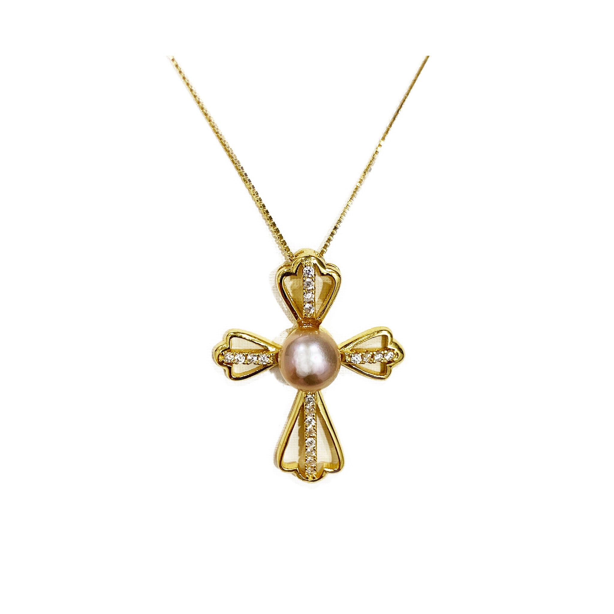 pearl cross pendant