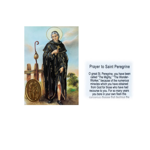 saint peregrine prayer card cancer ailments