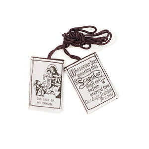 BROWN SCAPULAR OUR LADY OF MT. CARMEL