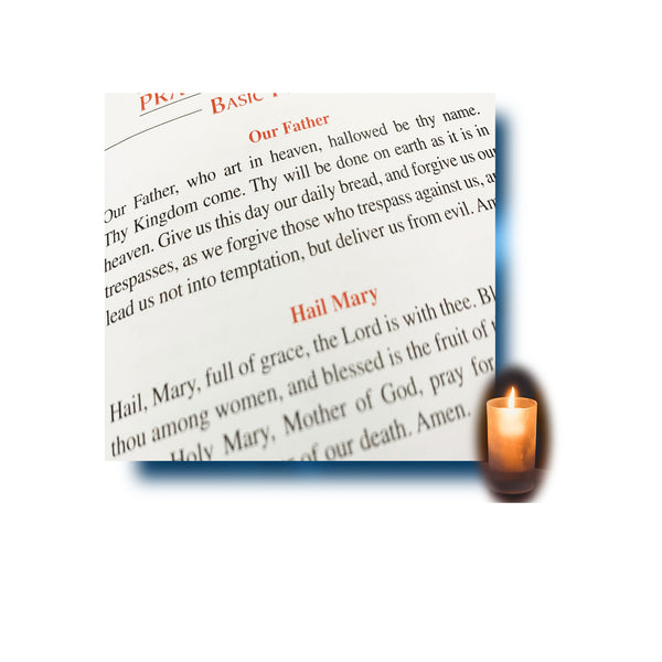 Simple prayer book Our Father Hail Mary